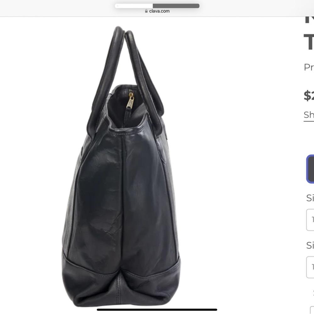 CLAVA NANTUCKET LEATHER TOTE - Picture 9 of 13